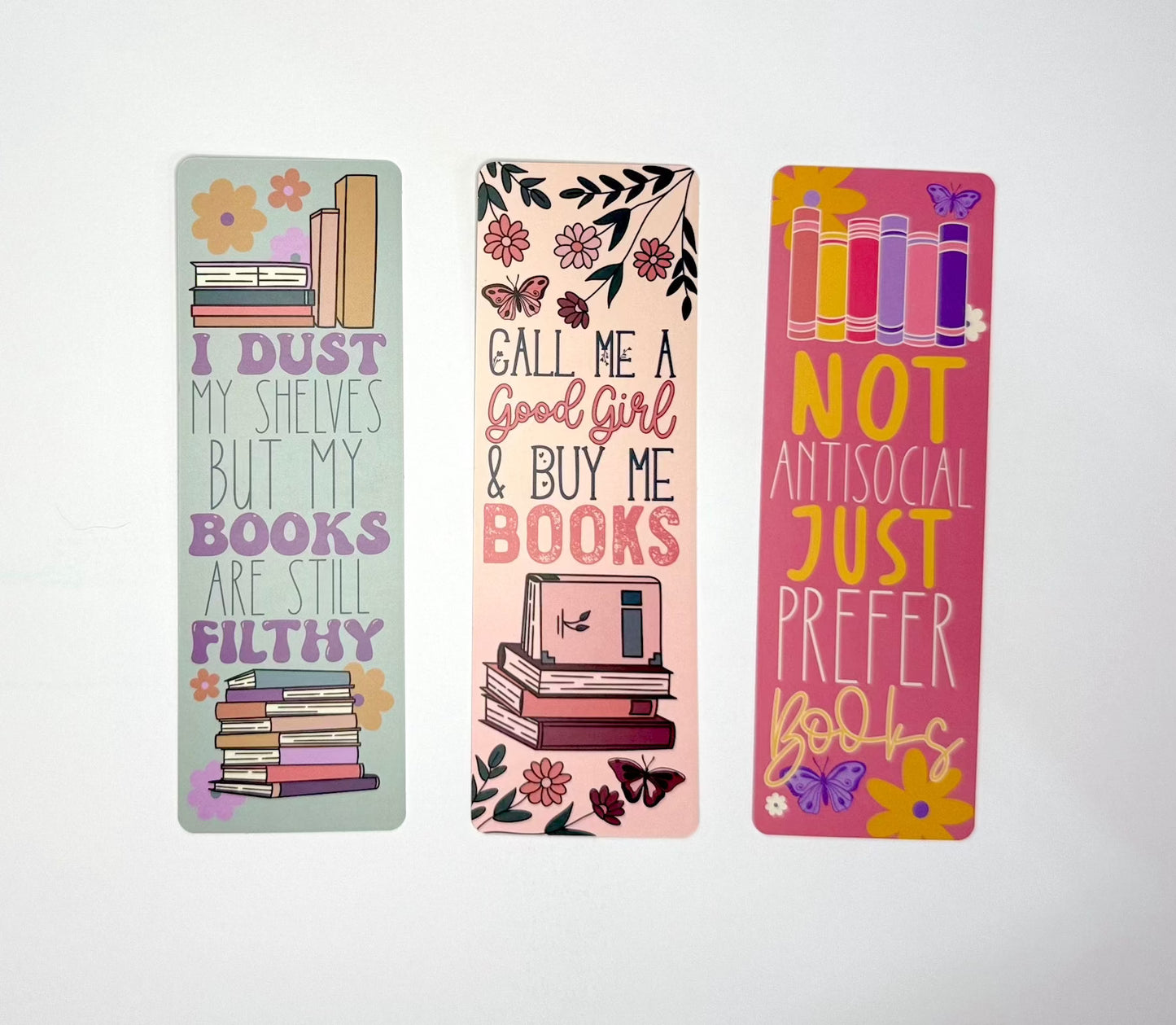 Bibliophile Book Lovers Bookmarks (Set of 3)