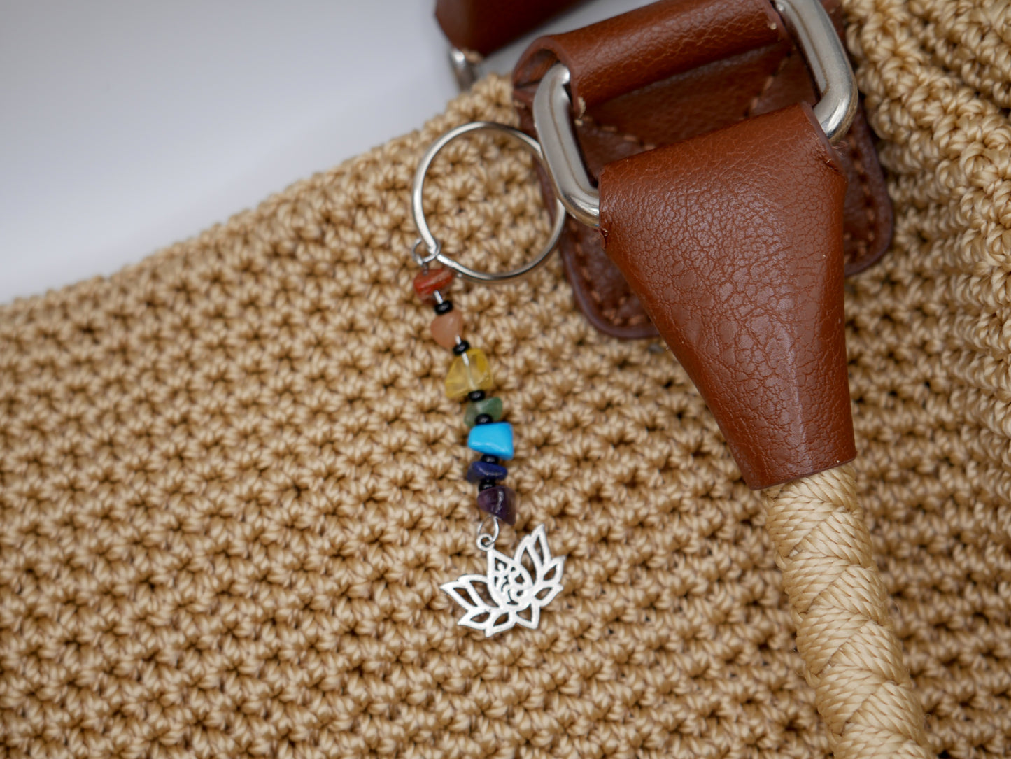 Chakra Rainbow Beaded Keychain and Bag Charm | Why Begin