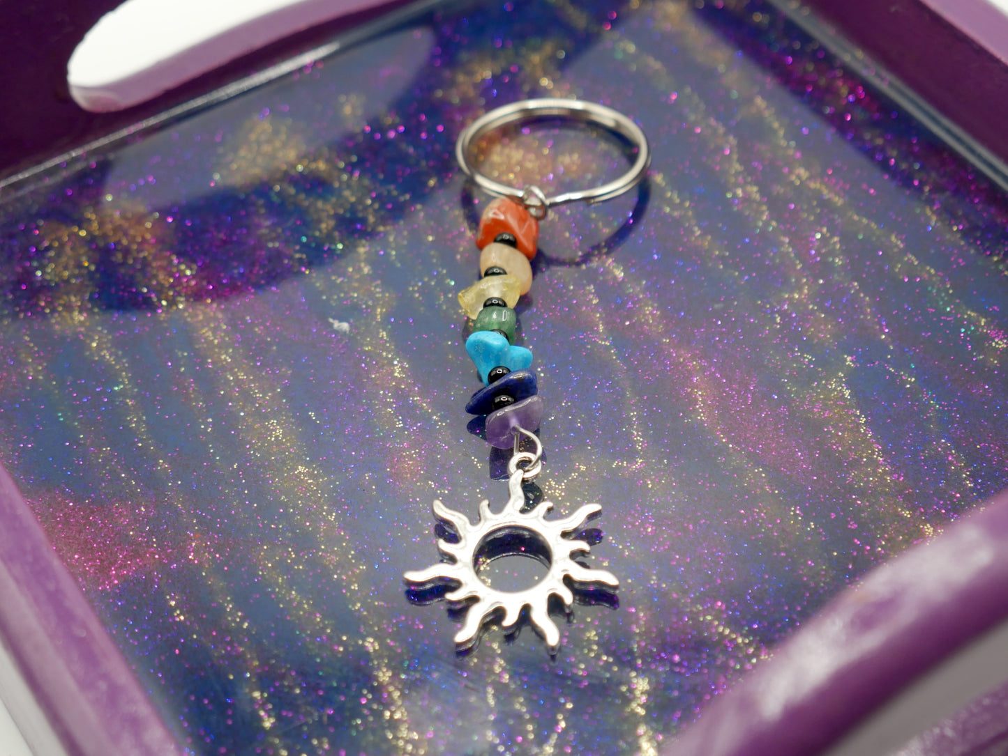 Chakra Rainbow Beaded Keychain and Bag Charm | Why Begin