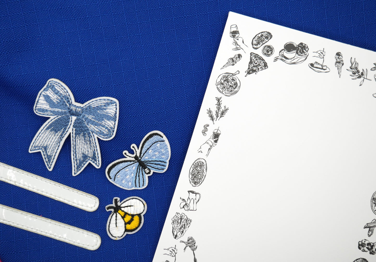 Coastal Cowgirl Iron-On Embroidered Patches (Set of 3) + girl dinner notepad