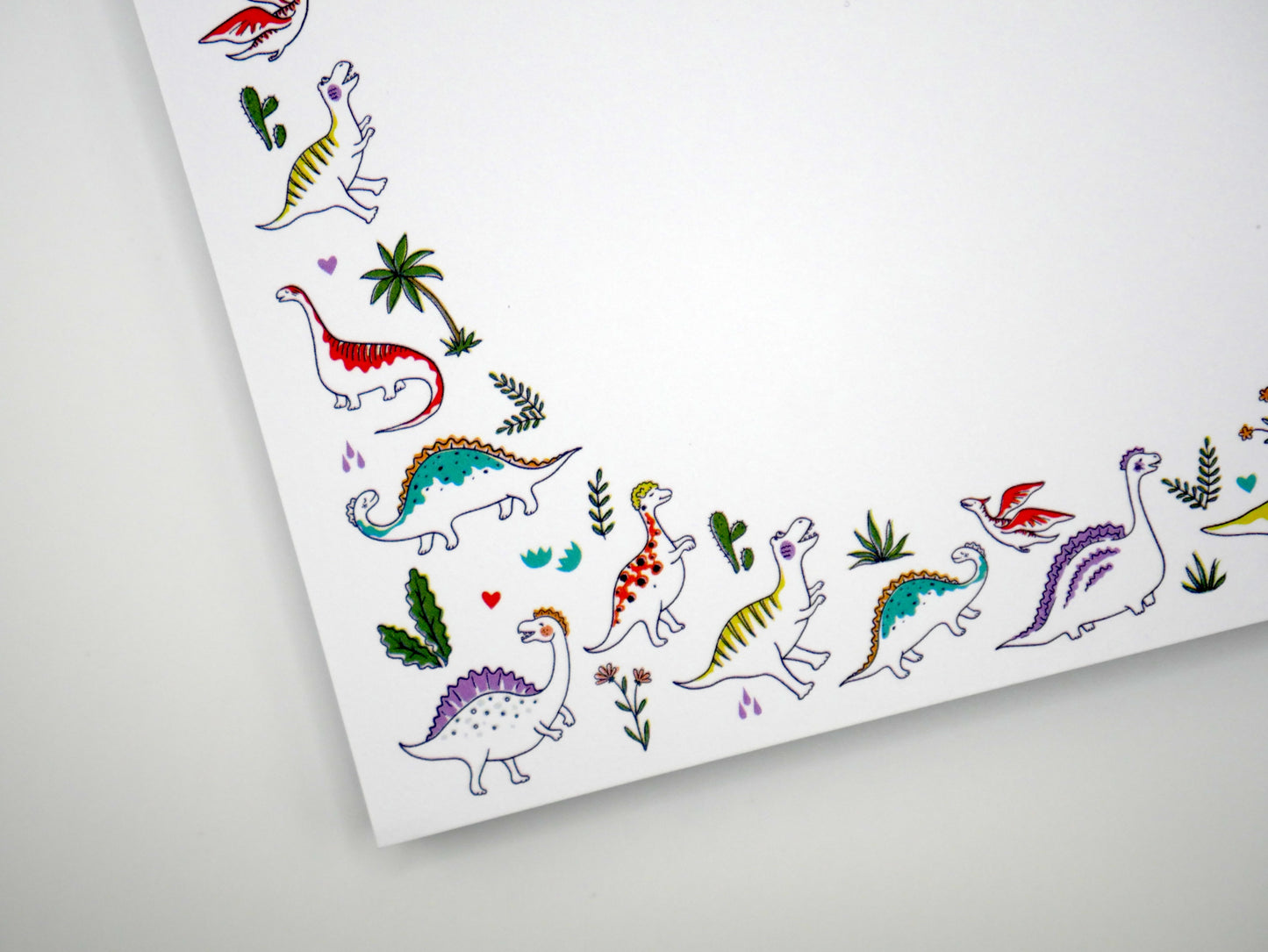 Our Dinosaur 5x7 notepad brings prehistoric joy to your to-dos. 50 thick sheets, no bleed. Made in the USA.