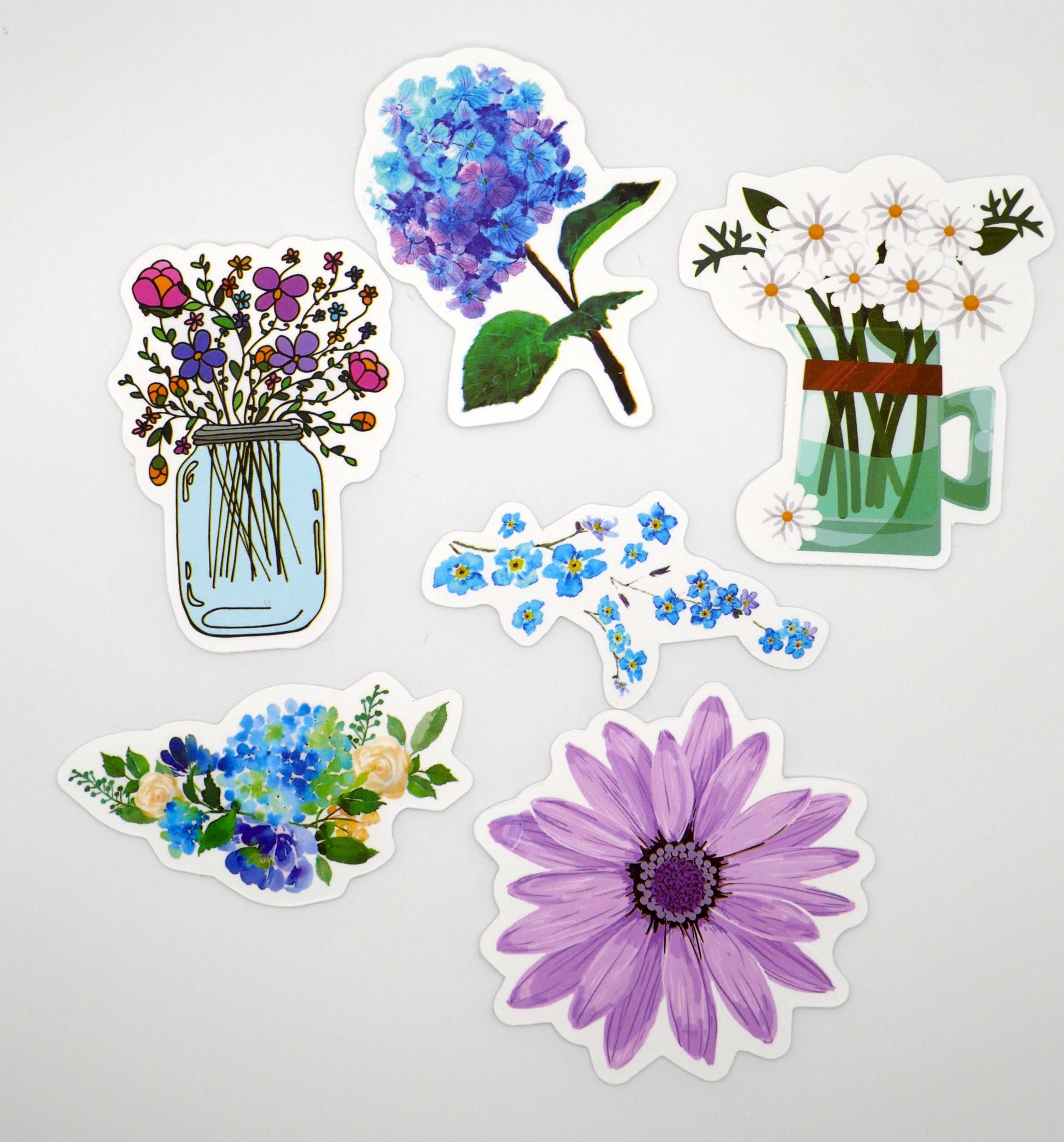 Floral, Cactus, and Mushroom Sticker Packs (Set of 10)