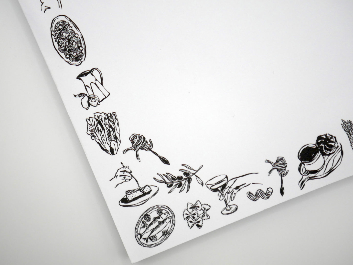 Girl Dinner Food, Pasta, Wine & More 5x7" Notepad | Why Begin