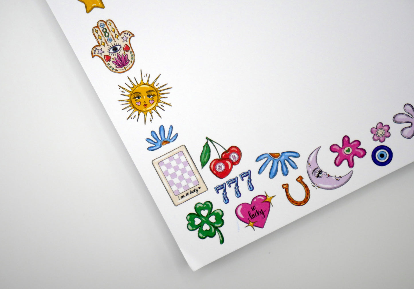 Manifest magic daily with our 5x7 Lucky Girl notepad. 50 thick sheets for your affirmations and to-dos. Good things are coming. Made in the USA.