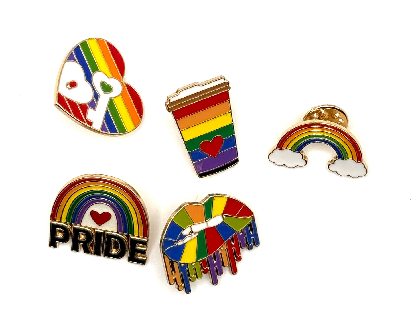 LGBTQIA+ Pride Metal Enamel Pins (Set of 3)