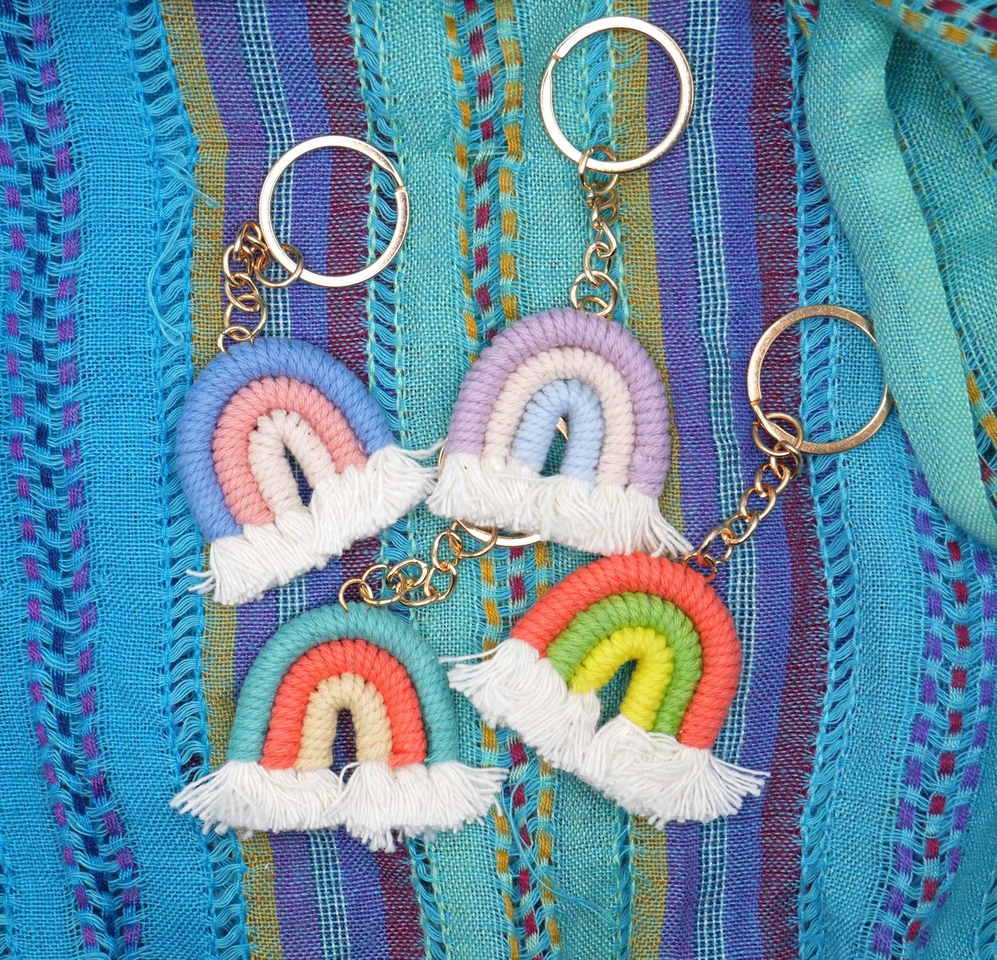 Cutie Pastel Rainbow Keychain and Bag Charm