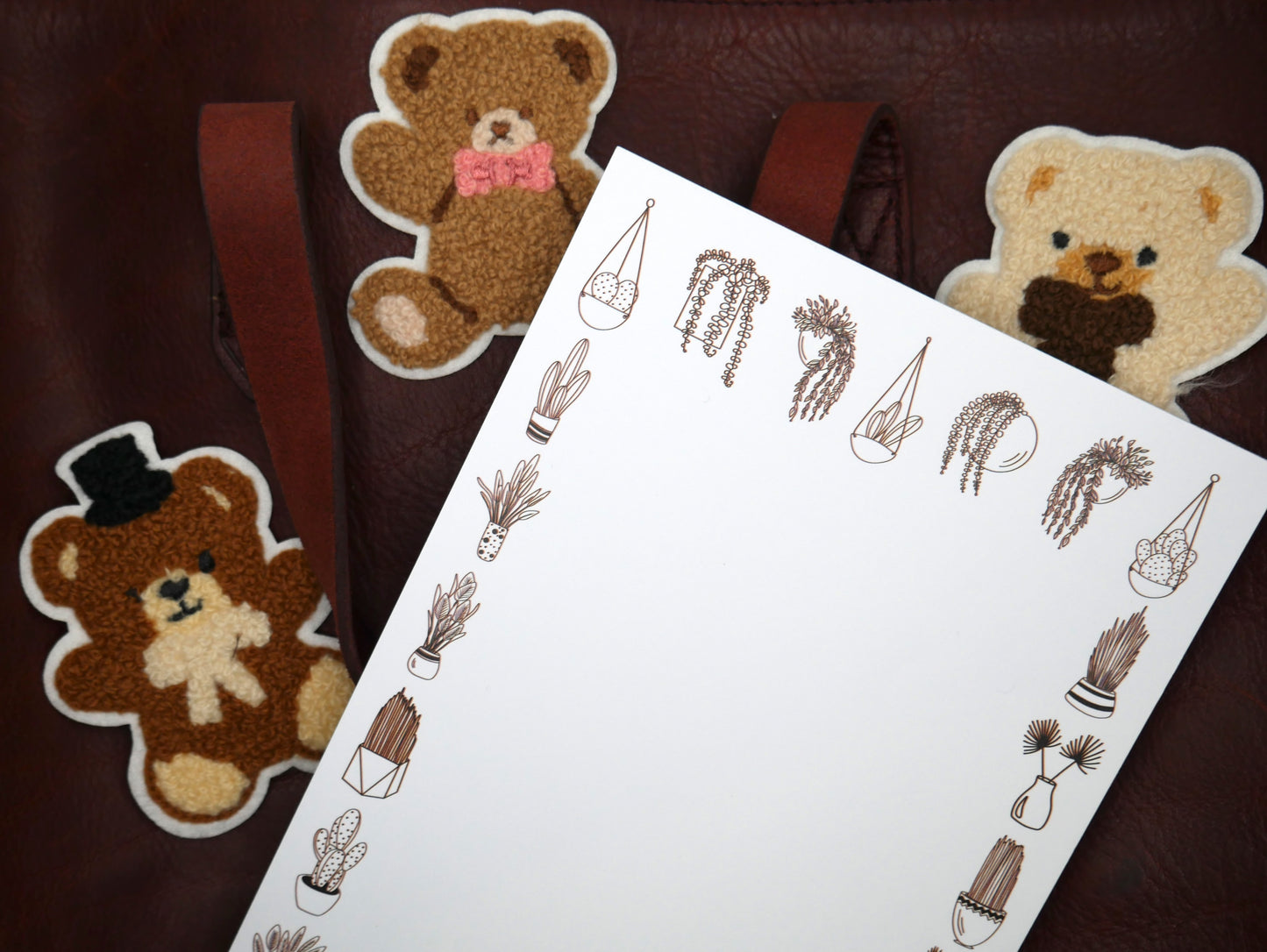 Teddy Bear Fuzzy Iron-On Embroidered Patch Pack (Set of 3)