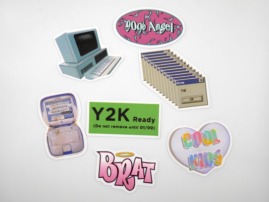00s, Y2K Pink Themed Girly Stickers (Random Set of 10)