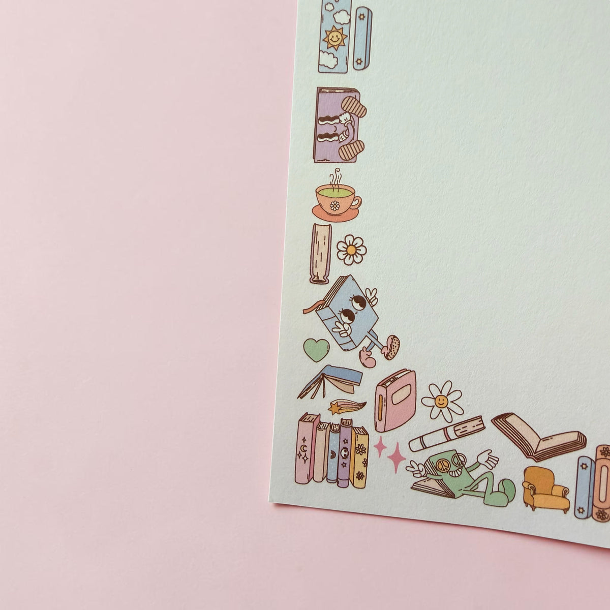 Book-lovers-reader-notepad-gift Corner detail