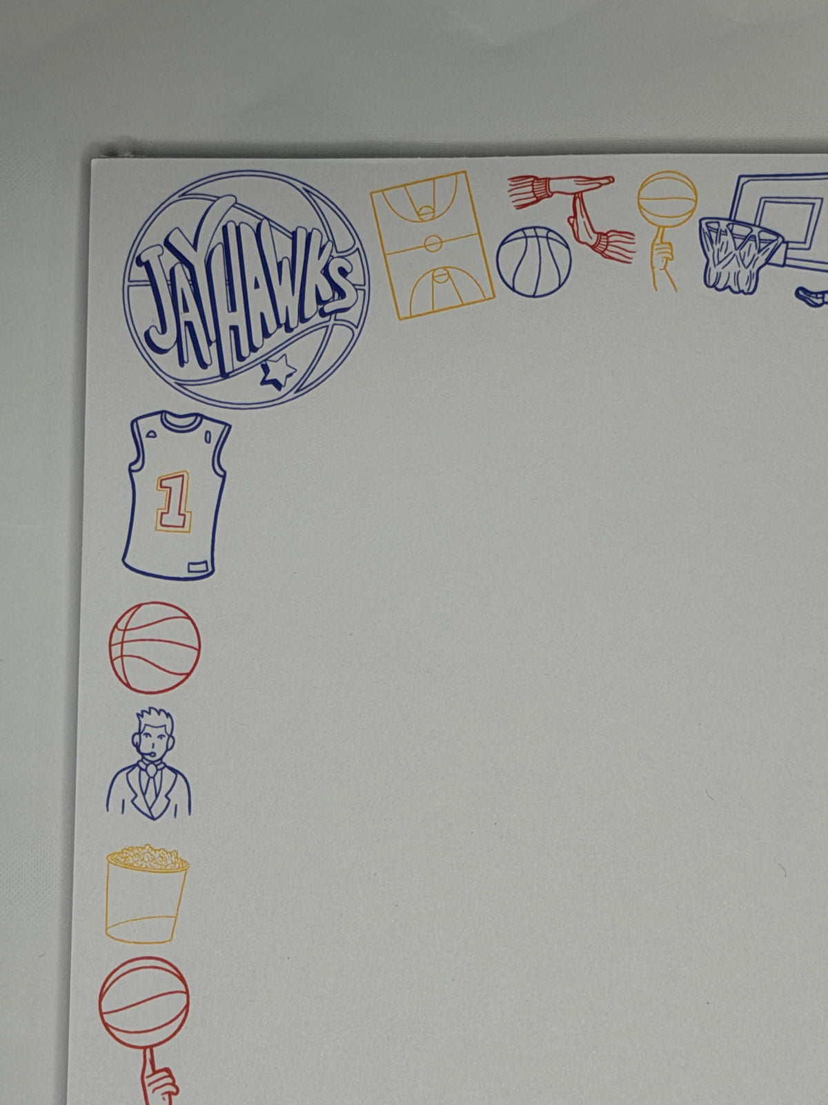 University of Kansas (KU) Basketball 5x7" Notepad