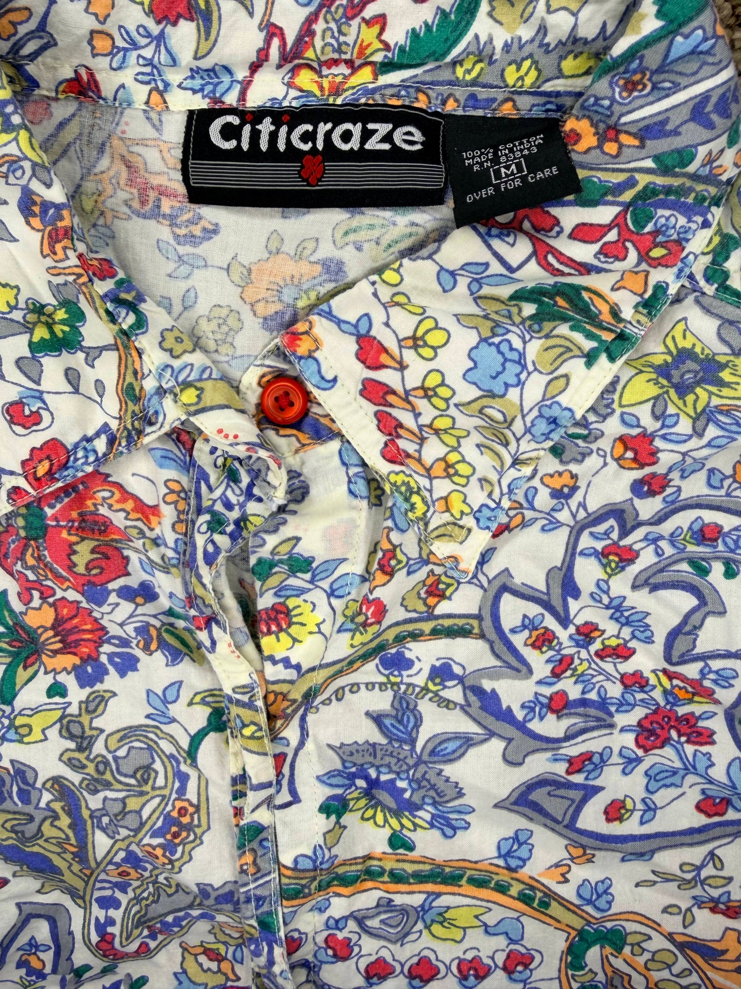 Vintage Citicraze paisley blouse women's medium
