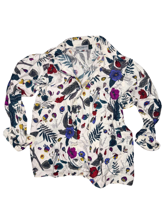 Gokey Company vintage floral blouse women's size 6/8
