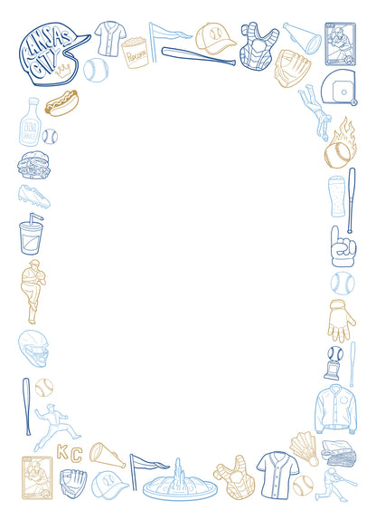 kansas city royals baseball notepad gift