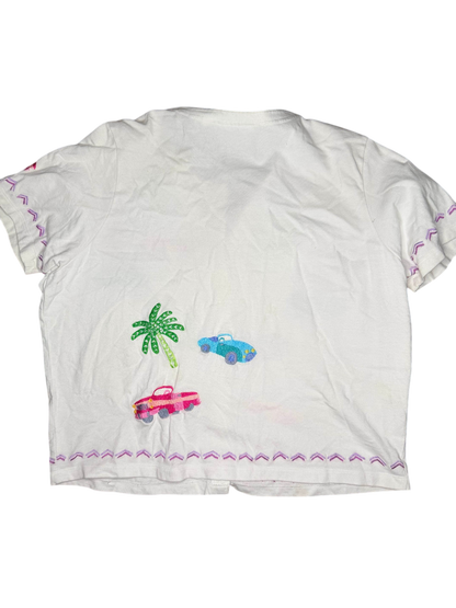 Michael Simon Lite vintage car blouse shirt size medium/large