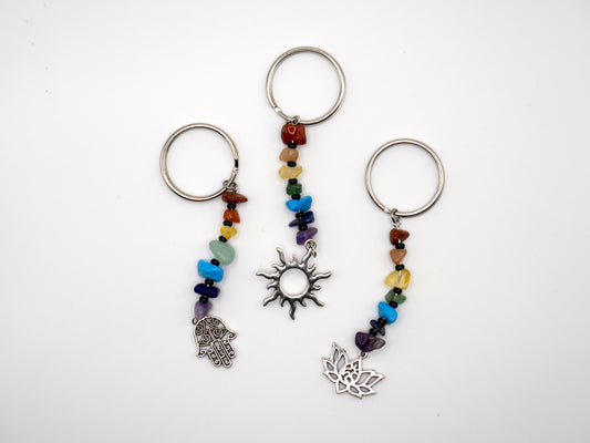 Chakra Rainbow Beaded Keychain and Bag Charm | Why Begin