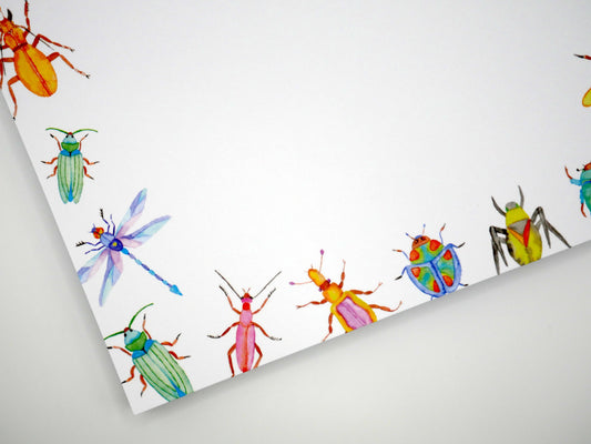 Celebrate the beauty of bugs with our 5x7 notepad. Includes 50 sturdy, no-bleed sheets perfect for daily notes. Made in the USA.
