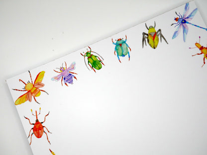 Celebrate the beauty of bugs & insects with our 5x7 notepad. Includes 50 sturdy, no-bleed sheets perfect for daily notes. Made in the USA.