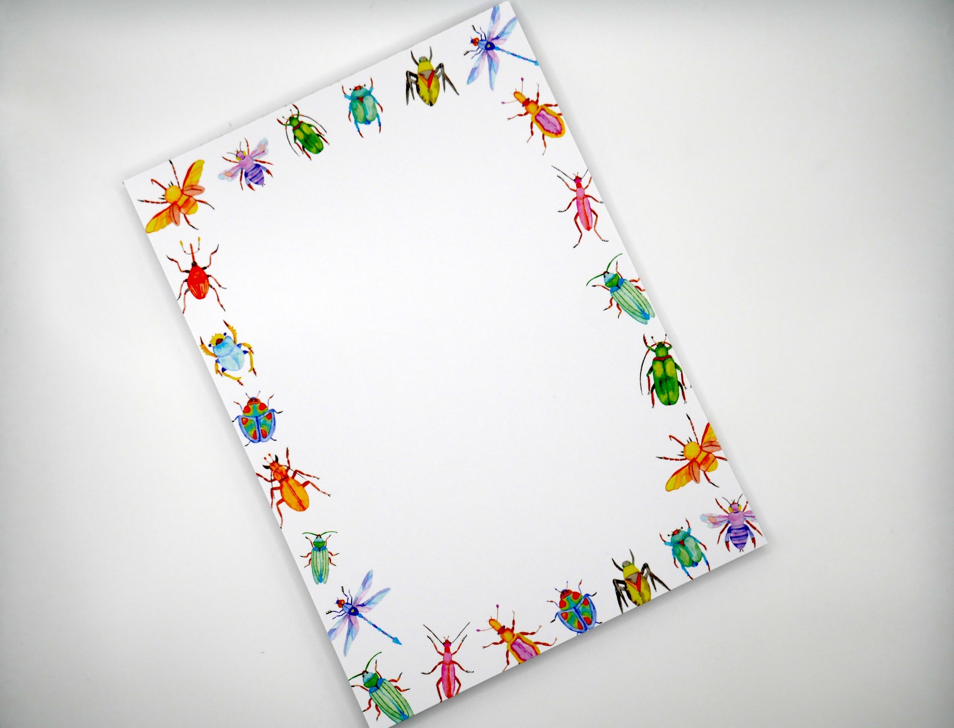 Celebrate the beauty of bugs & insects with our 5x7 notepad. Includes 50 sturdy, no-bleed sheets perfect for daily notes. Made in the USA.
