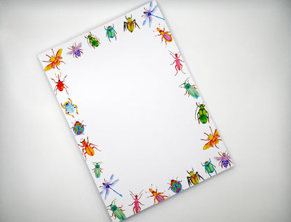 Celebrate the beauty of bugs & insects with our 5x7 notepad. Includes 50 sturdy, no-bleed sheets perfect for daily notes. Made in the USA.