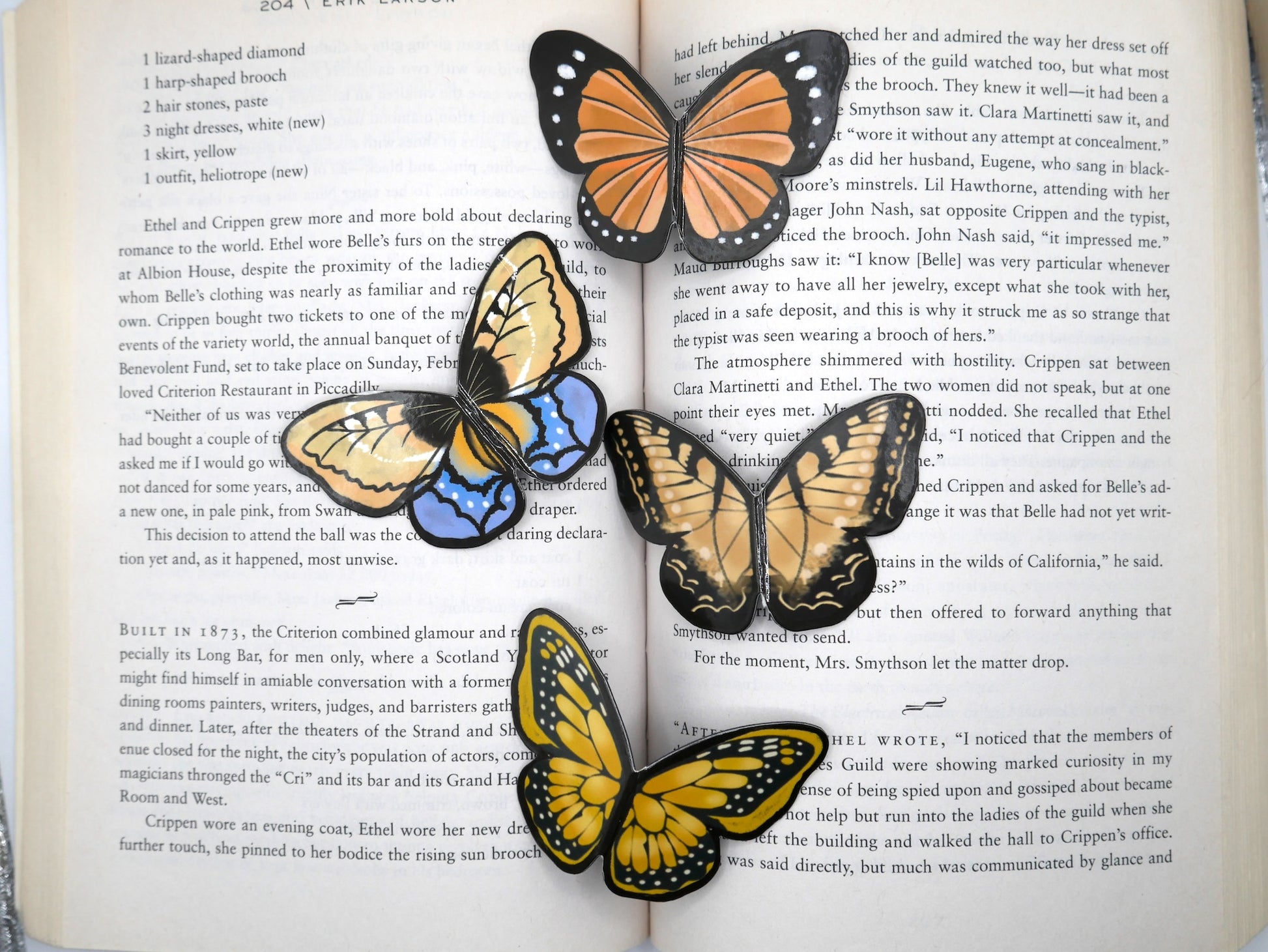 Magnetic Butterfly Bookmarks (Set of 3)
