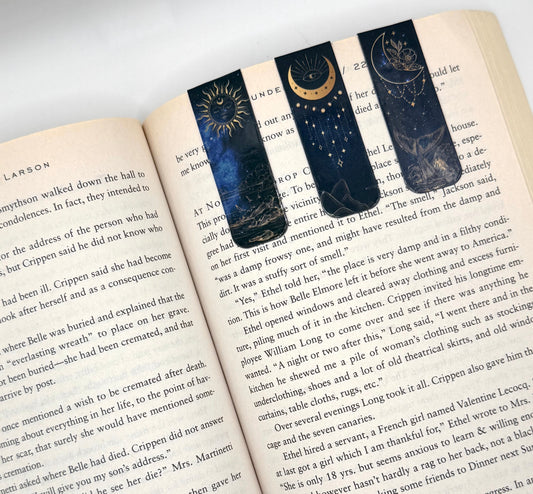 Celestial Astrology Magnetic Bookmarks (Set of 3)