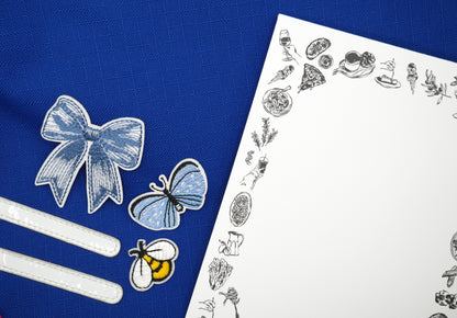 Coastal Cowgirl Iron-On Embroidered Patches (Set of 3) + girl dinner notepad