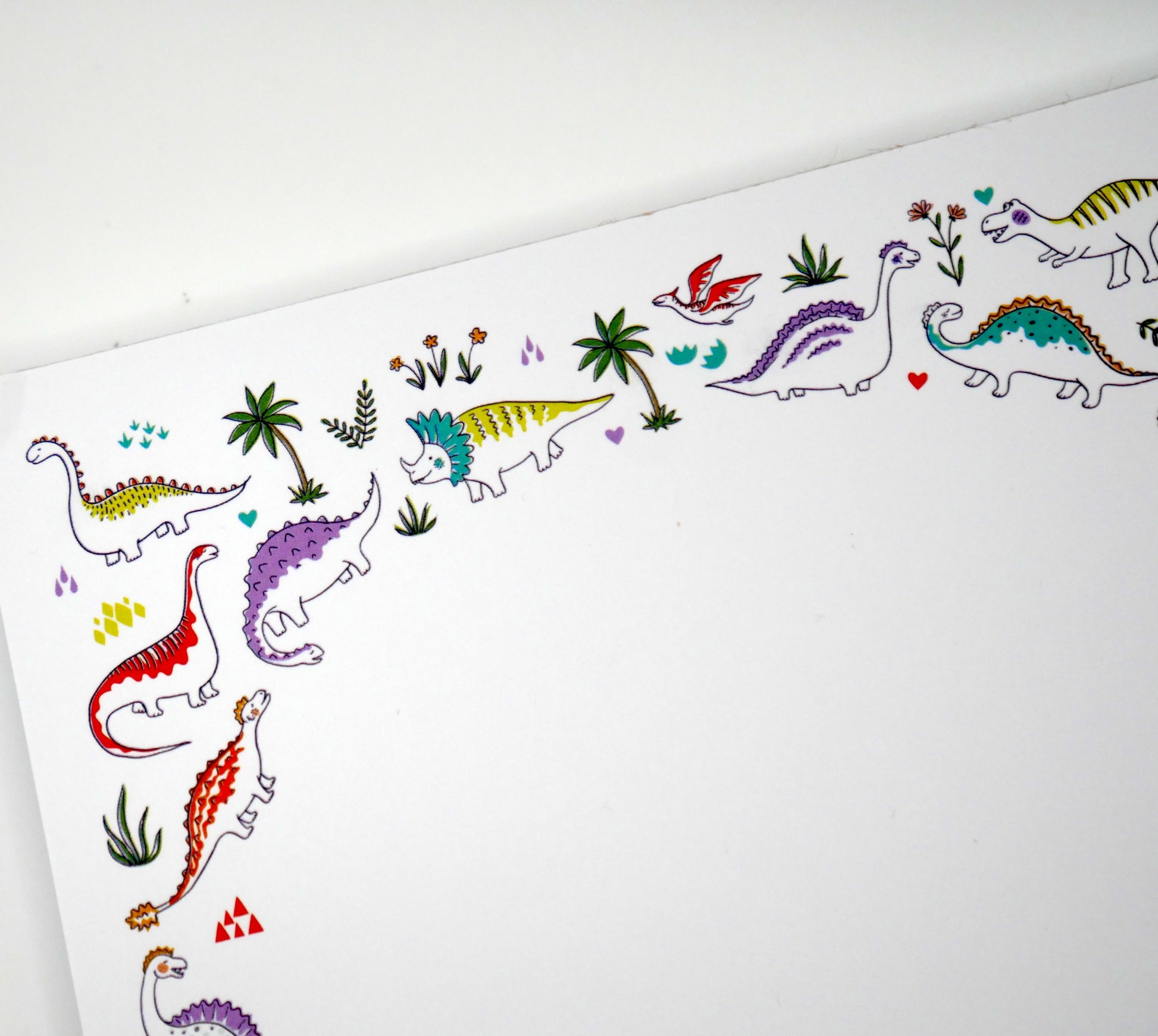 Our Dinosaur 5x7 notepad brings prehistoric joy to your to-dos. 50 thick sheets, no bleed. Made in the USA.