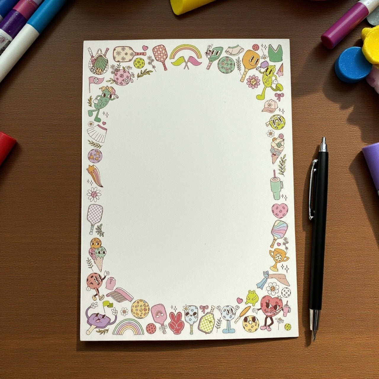 Funky Pickleball 5x7” Notepad | Why Begin