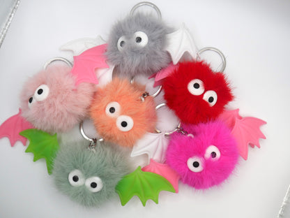 Fuzzy Bat Buddies Keychains & Bag Charms