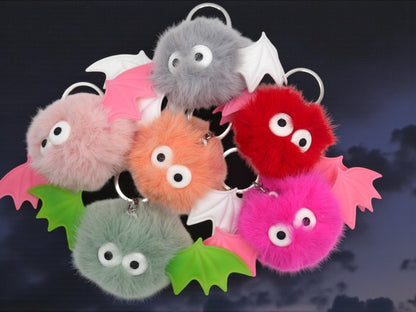 Fuzzy Bat Buddies Keychains & Bag Charms