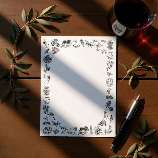 Girl Dinner Foodie 5x7" Notepad: Food, Pasta, Wine & More