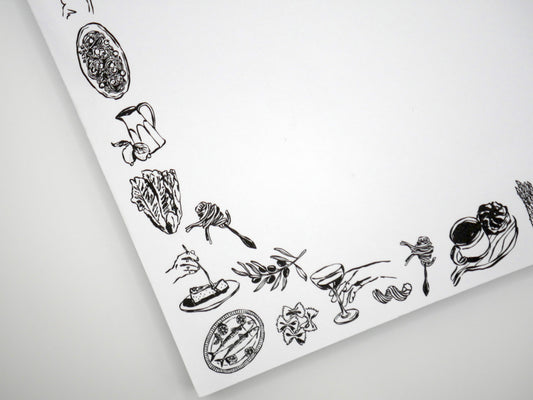 Girl Dinner Foodie 5x7" Notepad: Food, Pasta, Wine & More