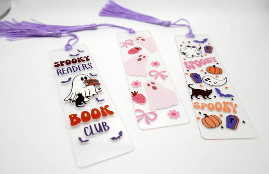 Cutesy Girly Halloween Bookmarks