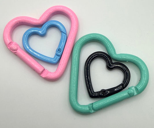 Heart Carabiner Keychain and Bag Charm