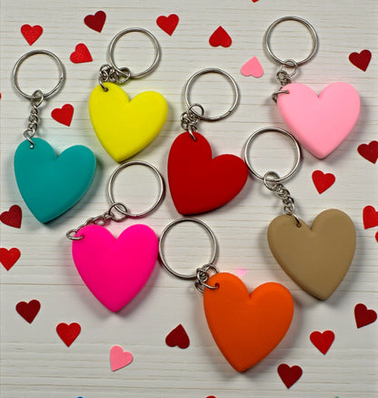 Colorful Heart Keychain and Bag Charm valentines day