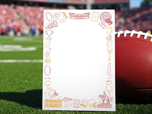 Kansas City KC Chiefs Football 5x7" Notepad
