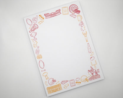 Kansas City KC Chiefs Football 5x7" Notepad