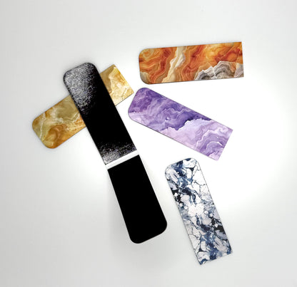 Marble Magnetic Fold-Over Bookmarks (Set of 3)