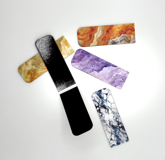Marble Magnetic Fold-Over Bookmarks (Set of 3)
