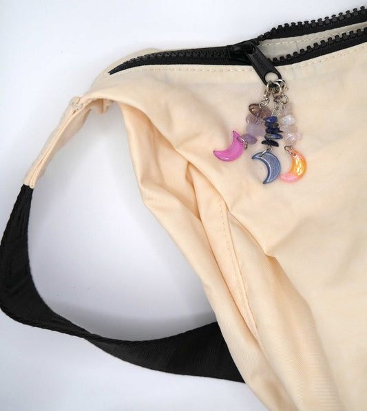 Moon & Stone Bag Charm & Keychain