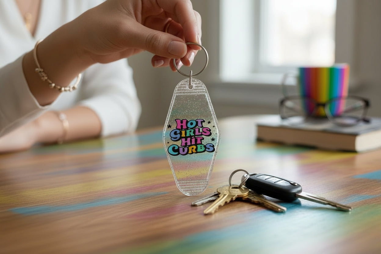 Funny Motel Keychain and Bag Charm
