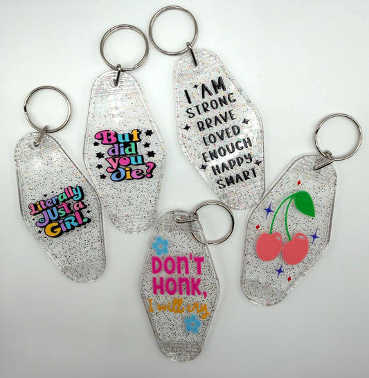 Funny Motel Keychain and Bag Charm