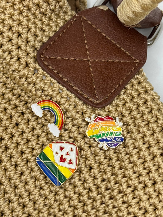 LGBTQIA+ Pride Metal Enamel Pins (Set of 3)