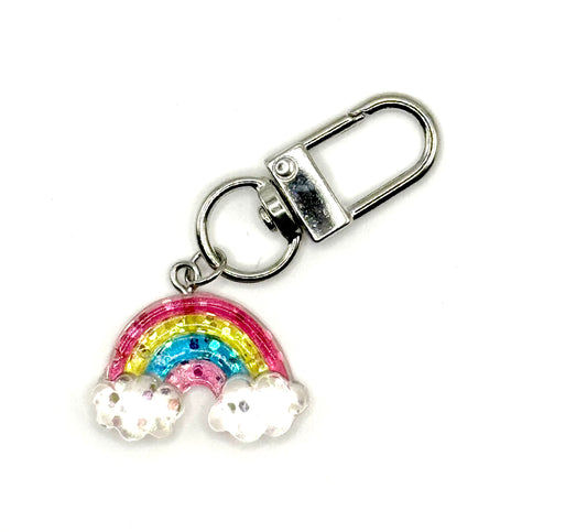 Colorful, Metal Rainbow Keychain and Bag Charm