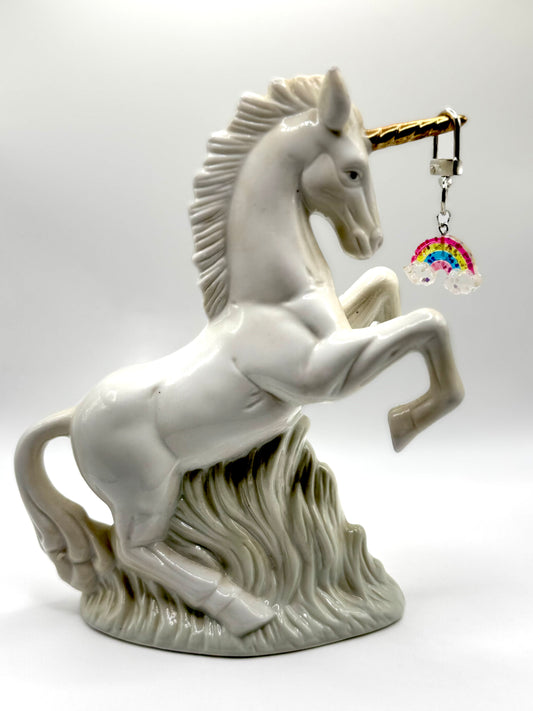 Colorful, Metal Rainbow Keychain and Bag Charm