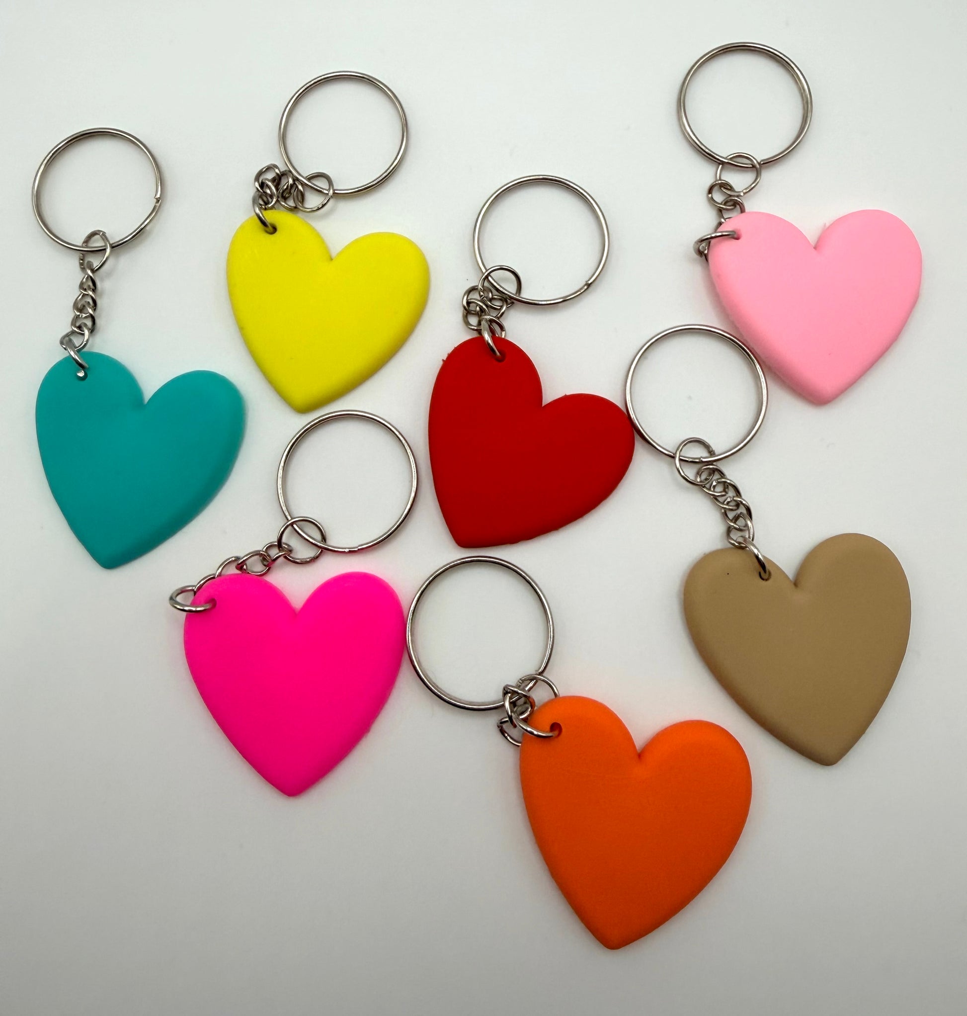 Colorful Heart Keychain and Bag Charm valentines day