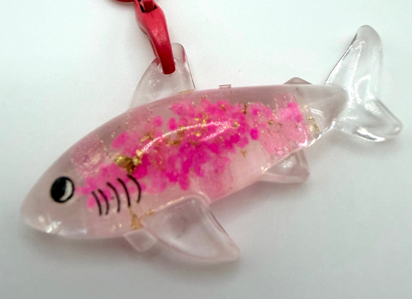 Glittery Shark Keychain and Bag Charm