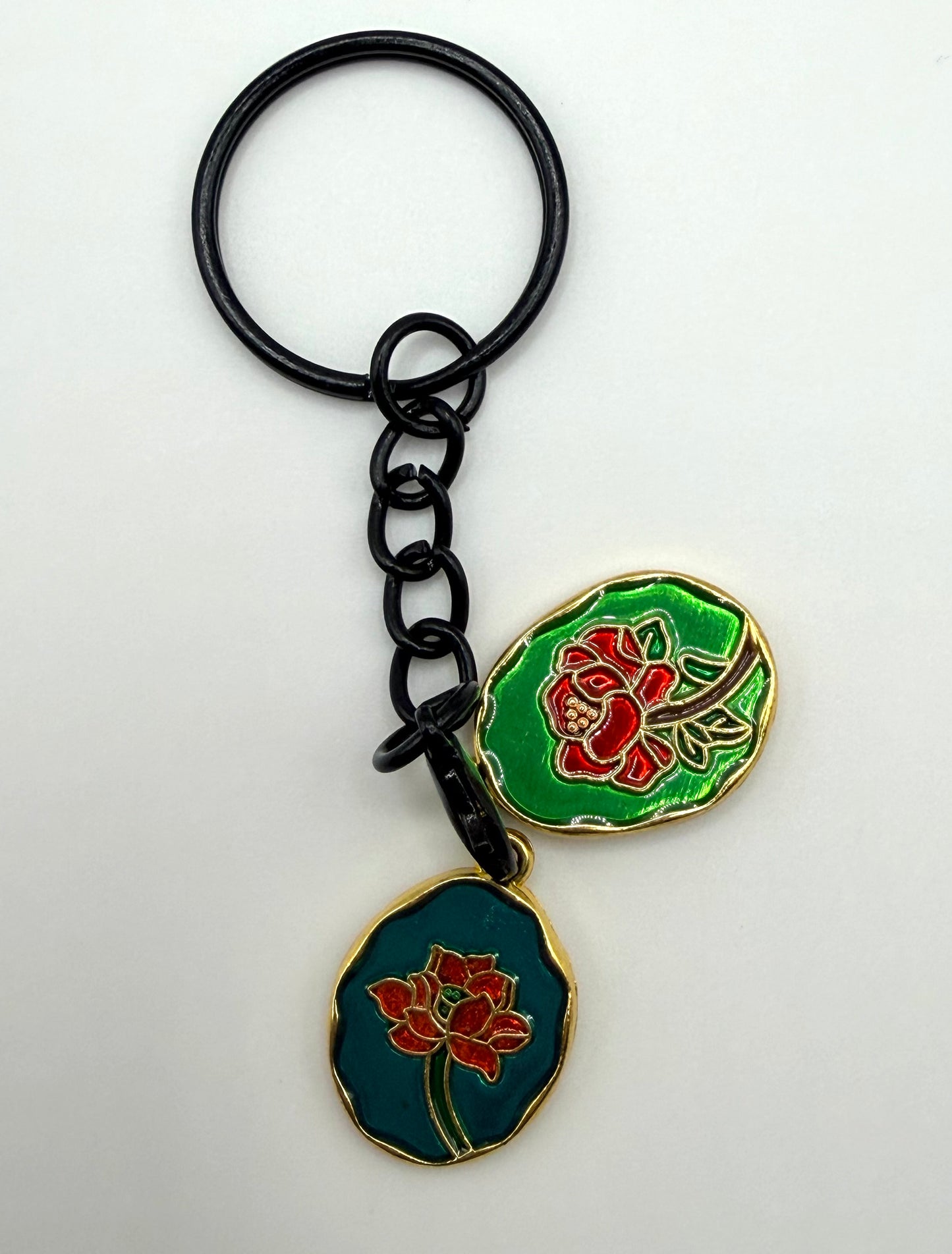 Stained Glass Flowers Keychain and Bag Charm