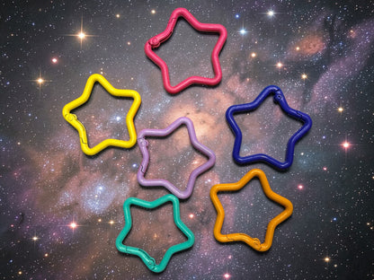 Sturdy Star Carabiner Keychain and Bag Charm