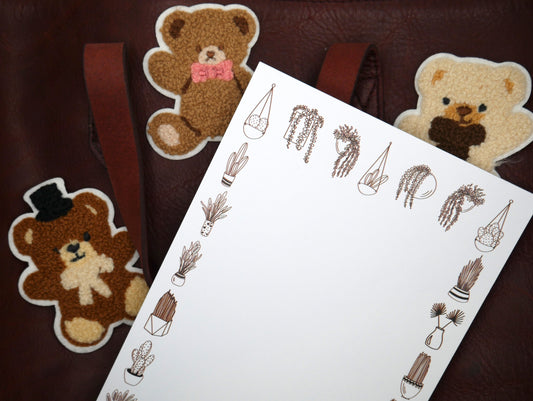 Teddy Bear Fuzzy Iron-On Embroidered Patch Pack (Set of 3)